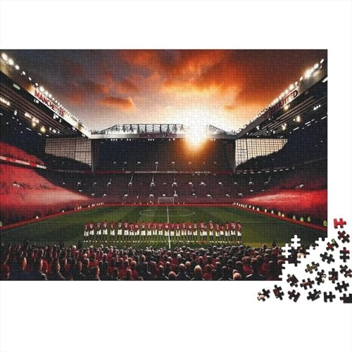 Old Trafford, England 1000 Piece Jigsaw Puzzles for Adults Football Jigsaws Challenging Game Family Challenging Educational Games Home Decoration for Home Decoration Gifts 1000pcs (75x50cm)