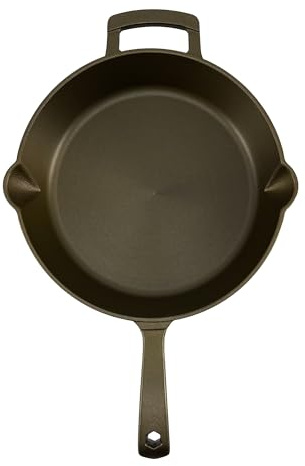 Big Kitchen x Old Mountain Exclusive Pre-Seasoned Cast Iron Skillet Smooth Polished Cooking Surface Frying Pan Nonstick Oven Safe Grill & Stovetop Friendly Cookware (10)