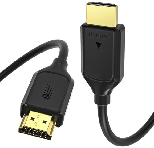 Glasfaser HDMI Kabel 5M, 4K High-Speed HDMI 2.0 Kabel One-Piece Molded Connectors, 4K@60Hz, HDR, 3D, Dolby, HDCP 2.2&2.3, für PS5/4/3, Netflix, Roku TV, Monitor, Xbox, Blu-ray, Laptop, Streaming