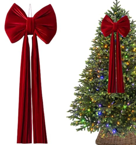 Gigante para árbol de Navidad | Gran de Terciopelo preanudado - de Navidad Gigante para árbol | para Exterior Puerta de Cerca, Escalera de Fondo, hogar, otoño, San Valentín