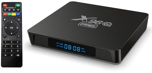 Domary X96Q PRO Android 10.0 Smart TV Box UHD 4K Media Player Allwinner H313 Quad-core H.265 2,4G & 5G WiFi 100M LAN Fernbedienung