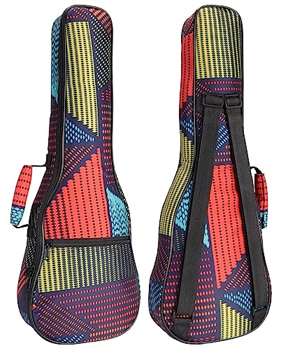 SHANNA Borsa Ukulele Concerto 26 Pollici, Custodia Ukulele Soprano con Cerniera a Scorrimento, Maniglia per il Trasporto, Imbottitura Spessa e Custodia, Fiori