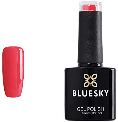 Bluesky BLUESKY Gel Polish, Tropix, 80505, 10ml, Gel auflösbarer Nagellack, Rot, Neon (Aushärtung unter UV-/LED Lampe erforderlich) er Pack(x)