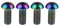 Yaruijia Lot de 4 vis en titane pour porte-bidon M5 x 12 mm (arc-en-ciel)