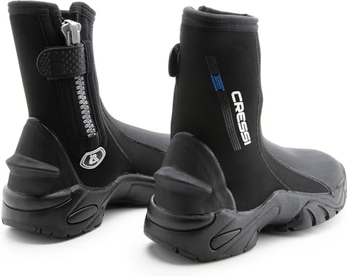 Cressi Korsor Rigide Sole Boots 5mm - Rigide Sole Boots 6mm Tauchstiefel aus 5mm Neopren mit starrer Sohle, Schwarz
