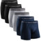 DANISH ENDURANCE Cotton Boxers for Men with Optional Fly, Breathable Men's Underwear Trunks, 6 Pack, Multicolour (2 X Black, 2 X Grey, 2 X Navy), M