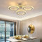 VETRULUS LED Kristall Deckenleuchte, Moderne Kristallkronleuchter,Edelstahl Pendelleuchte für Schlafzimmer Wohnzimmer Esszimmer 3 Rings Warm White