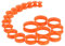 Longbeauty 20PC Extra Weich Silikon Tunnel Plugs 6mm-25mm Piercing Ohrringe Set (Orange)