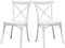 EME 2 Sillas Crossback Color Blanco, Sillas de Comedor o Cocina. Incluye 2 sillas. Elegantes para Cocina o Comedor, apilables y Muy Resistentes. Fabricada en Polipropileno Monoblock.