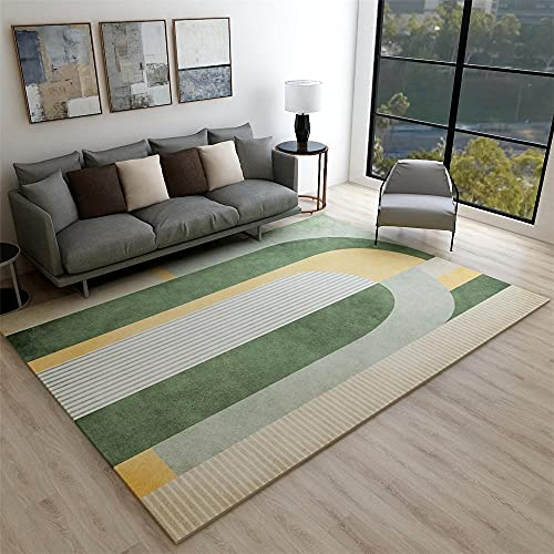 AU-SHTANG Wohnzimmer deko Hellgrün, verschleißfeste Anti-Fouling-einfache belüftete Teppichboden kinderteppich -Hellgrün_160x280 cm.