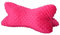 Dr. Berger Leseknochen Nackenrolle Lesekissen 40x18 cm Minky Design - 380g Baumwolle extra flauschig – ergonomisches Nackenkissen zum Entspannen für bequemes Lesen, TV, Reisen, pink