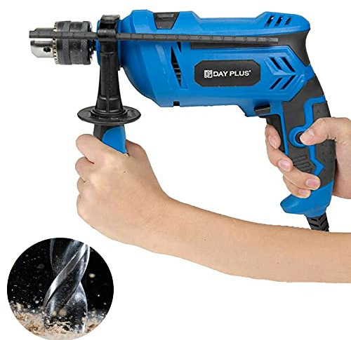 850W Hammer Drill, Hand Impact Drill 3000RPM Electric Cored Percussion Drill with Drill Bits Set, 230V Multifunctional Rotary Hammer DIY Hand Power Tools Flat Chisel with Storage Case
