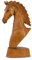 G6 Collection Hölzerne handgeschnitzte Pferdekopf-Büste Statue Skulptur handgefertigt Holz dekorative Wohnkultur Akzent Figur Dekoration Pferd (30,5 cm hoch)