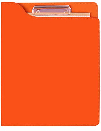 Liudan Klemmbrett A4 Multifunktional-Ordner-Leder-Zwischenablage mit verschiedenen Arten von Informationstaschen Business Bindemittel Bequem und praktisch Klemmbrett Mappe (Color : Orange)