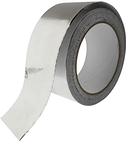 SeKi Selbstklebendes Aluminium Klebeband 50mm * 50 Meter Alu Reperaturband, hitzebeständig zum Reparieren, Isolieren, Abdichten oder als Dampfsperre