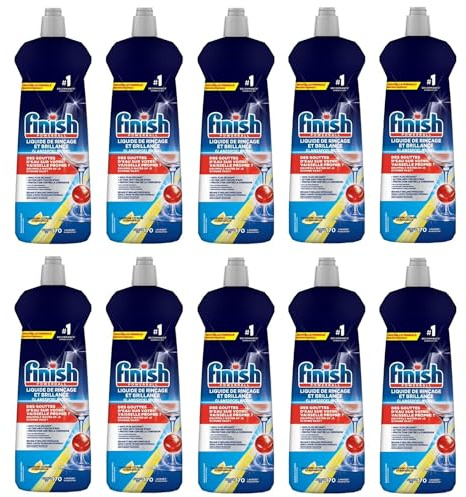 Finish Liquide de Rinçage Citron - Lot de 10 x 800 ml