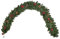 HOMCOM 1,9M künstliche Weihnachtsgirlande Blumendekoration mit Tannenzapfen Beeren Weihnachten Girlande Tanne für Treppen Kamin PE Grün 190 x 12 x 8 cm
