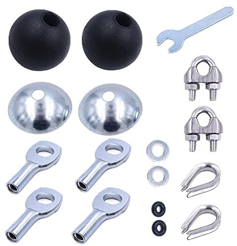 J Bryant Gym Machine Accessories for 5mm/6mm Cable Ball Stopper Interface Port Components Fitness Equipment Wire Rope Port Joint Replacement Parts for Home Gym Machine Use