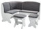 Rodnik Eckbank »Montblanc«, Essecke, Eckbankgruppe 3 -TLG. : Sitzbank mit 2 Hocker in grau-weiß, B 162 x 122 x H 92 x T 60 cm