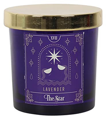 horror-shop Lavendel Tarot Kerze ;The Star;