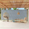 WIFESE 220x600 cm Paravento da Esterno Retrattile Paravento Laterale Pannelli Laterali Parasole Tenda Laterale Anti UV per Patio e Balcone Grigio Tessuto Chiusura Automatica