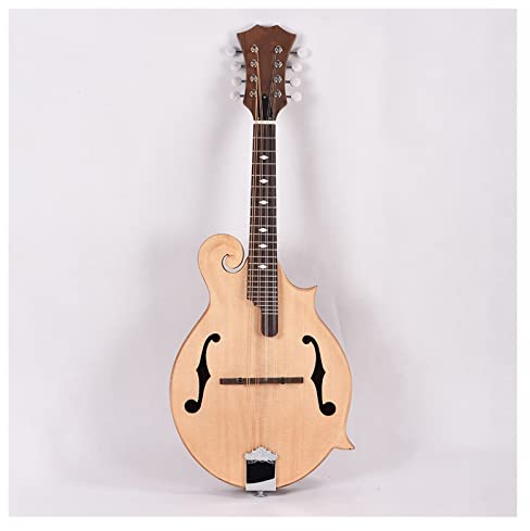 Mandolina Estilo F Hecha A Mano, Instrumento Musical De Mandolina con Tapa De Abeto Macizo Estudiante mandolina Instrumento