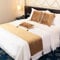 QRGMKL Europäischer Stil Bettläufer Hotel Bettschal Tagesdecken Bettdecken Luxus Bettläufer und passende Kissen Schlafzimmer Bettwäscheschutz-Gold||180X45cm for 1.2m Bed