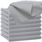 Glatte Bettlaken ohne Gummizug Bettlaken 90 x 200 cm Grau Uni Baumwolle Einfache Klassische Hotel Bettücher ohne Spanngummi Laken Leintuch Haushaltstuch Doppelbett Singles Einzelbett