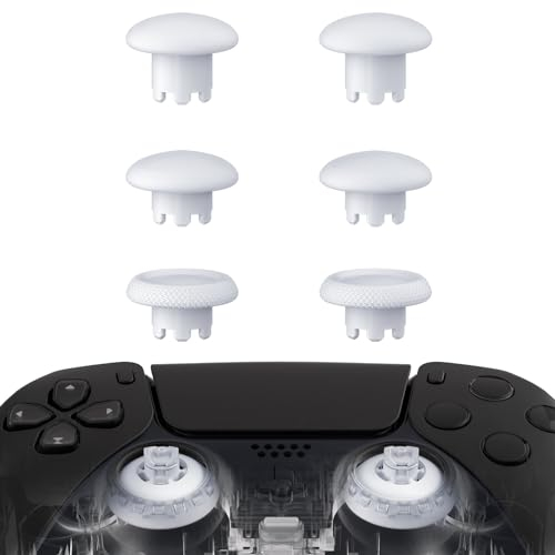 eXtremeRate Edge Sticks Swappable Thumbsticks para ps5 Control Botones Joystick Analógico Intercambiable para ps4 Mando Joysticks para ps5 Todos Modelos Universales-No Incluye Control(Robot Blanco)