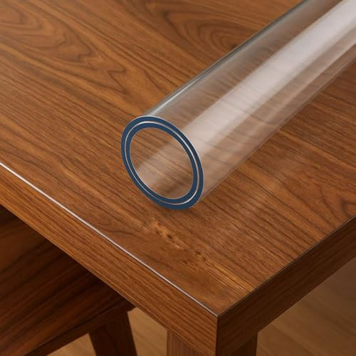 Artwelt Tischdecke Transparent Tischfolie 2.0mm Glasklar Folie Tischschutz Wasserdicht Abwaschbar Polyvinylchloride Folie Wunschmaß Fettdicht Tischschutzfolie (90cm X 60cm)