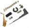 ZYWUOY Saxophon-Reparatur-Set: Metall, Altsaxophon-Reparaturset mit 9 x Saxophon-Schlüsselknöpfen, DIY-Werkzeug-Ersatzteilen, C-Dur, Modern, Weiß und Silber