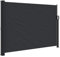 vidaXL Auvent Latéral Rétractable, Brise-Vue de Jardin, Écran de Protection, Écran de Balcon Terrasse Arrière-Cour Extérieur, Noir 140x600 cm