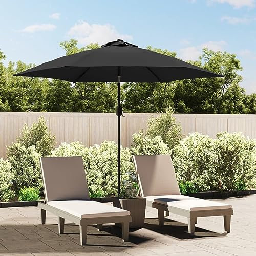 Iiaky Ersatzbezug für Sonnenschirm Anthrazit 300 cm Sonnenschirm Wasserdicht Patio Sonnenschirm Ersatzabdeckung