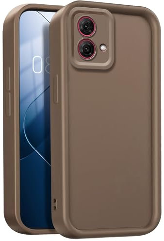 GOGME Funda para Motorola Moto G84 5G, Funda Protectora Completa de Silicona TPU Suave, Carcasa Antipolvo Prueba de Choques - Marrón
