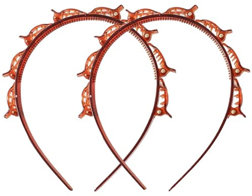 Haarreif Mit Klammern - 1/2/4 Stück Haarreifen Mit Klammern | Hairpin Headband | Headband With Clips | Twist Clip Stirnband | Doppellagiges Frisur Haarnadel Stirnband | Haarschmuck Für Damen