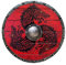 Wolf-Wikinger-Schild, mittelalterliches Wikinger-Schild, Cosplay Mittelalter Schild, 38 x 38 x 5 cm Battle Shield Cosplay-Partyzubehör für Heimbüros, Boote, Restaurants