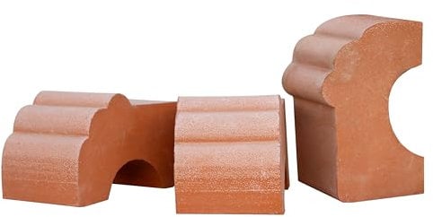 Terracotta Pot Feet Set of 3 Plant Pot Feet (Width 4.5cm x Length 10cm x Height 5cm)