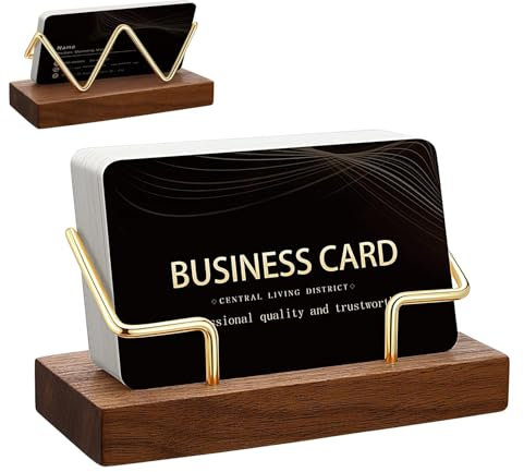 Présentoir pour cartes de visite, porte-cartes de visite en bois | Petit présentoir pour cartes de visite, support pour cartes de visite,Porte-cartes de visite de bureau peu encombrant, organisateur d