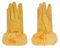 QUEEN HELENA G03 G03 Winterhandschuhe, warm, aus weichem Wildleder, elegant, für Damen, G03-2 Gelb, Einheitsgröße