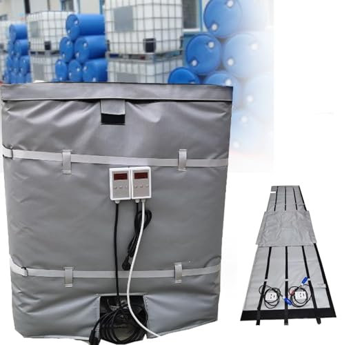 ZHIXUMM MetallöLfassheizung IBC-Tonnenfassheizung AußEnöLfass-Thermodecke, 200l/1000l VollfläChige Fassheizdecke FüR Heizung Und Begleitheizung,Grey-275Gal/1000l