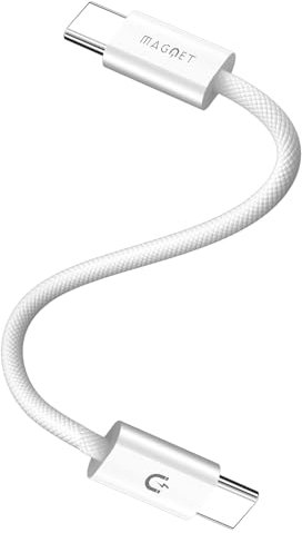 Magnet, Cable de 60 W USB-C corto 50 cm para coche, coche, oficina, banco, batería, carga rápida y sincronización, compatible con iOS y otros sistemas, 3 A