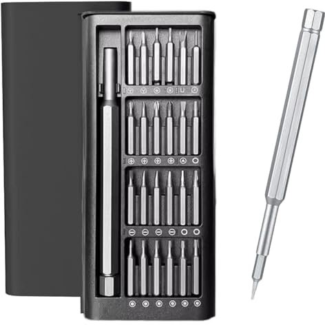 SNZ 24 IN 1 Feinmechaniker Schraubendreher Set, Tragbares Mini Werkzeug, Magnetischer Feinmechaniker Werkzeug Set für iPhone, Drohne, ipad, Laptop, Brillen, Uhren