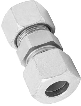 Schneidringverschraubung gerade DIN 2353 Stahl verzinkt Klemmringverschraubung Rohrverbinder Hydraulikfitting G 6 S 6 mm Rohrverschraubung EN ISO 8434-1