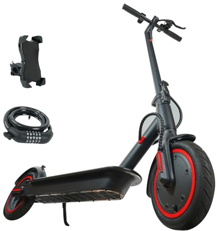 ESTVELO 8,5'' Luftreifen E-Scooter mit APP, Doppelbremsen Und Kinetische EnergierüCkgewinnungssystem, Bis Zu 30km Reichweite & 120Kg Traglast, mit StraßEnzulassung