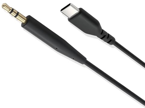 Niukeke Replacement Headphone Cable Audio Cable Aux Cord, USB C to 2.5mm Aux Cable Cord Wire Compatible with Bose QuietComfort QC15/QC25/QC35/QC35II/QC45, Headphone Extension Wire | No Mic | Black