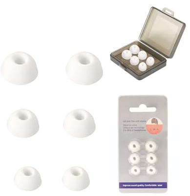 Replacement Ear Tips for Anker soundcore Sleep A30 (S/M/L, 3 Pairs) | Premium Silicone Noise Isolating Earbuds Covers,toergy Anti-Slip Comfort Design with Portable Storage Case,Black & White
