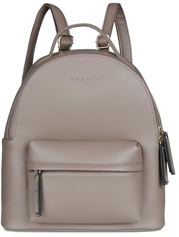 bugatti Mare 3.0 Damen-Rucksack aus Kunstleder, leichter Daypack für den Alltag & auf Reisen, taupe