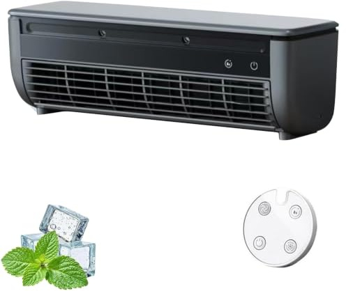 Aire Acondicionado de Pared para Cocina sin Necesidad de taladrar, Nuevo Aire Acondicionado inalámbrico, Mini Aire Acondicionado portátil de Pared para Cocina y Dormitorio (Gris)