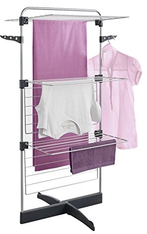 Metaltex Thunder Tendedero Torre 3 Alturas, Epotherm, Gris, 22 m