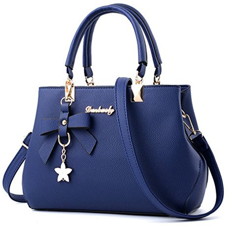 Dreubea Damen Damentasche Tasche mit Tragegriff Oben, Königsblau
